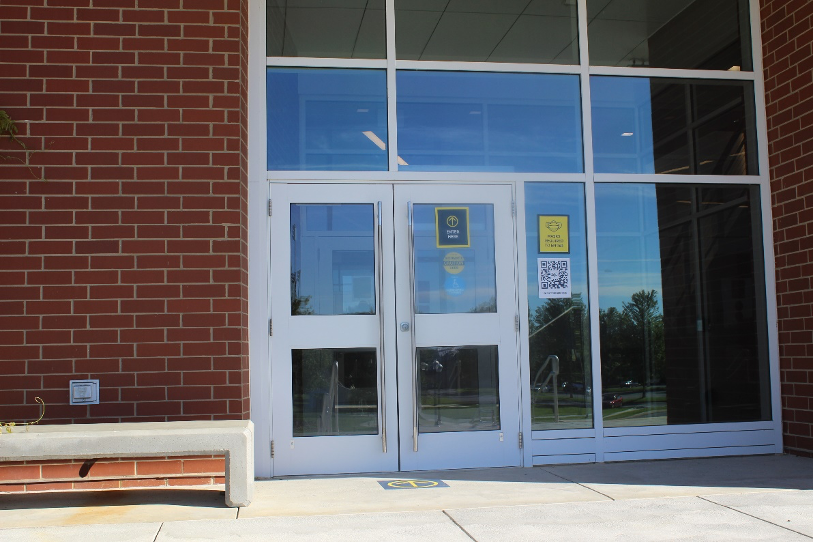 The entrance to Arnold Health Professions Pavilion if using the parking located in the front of the building