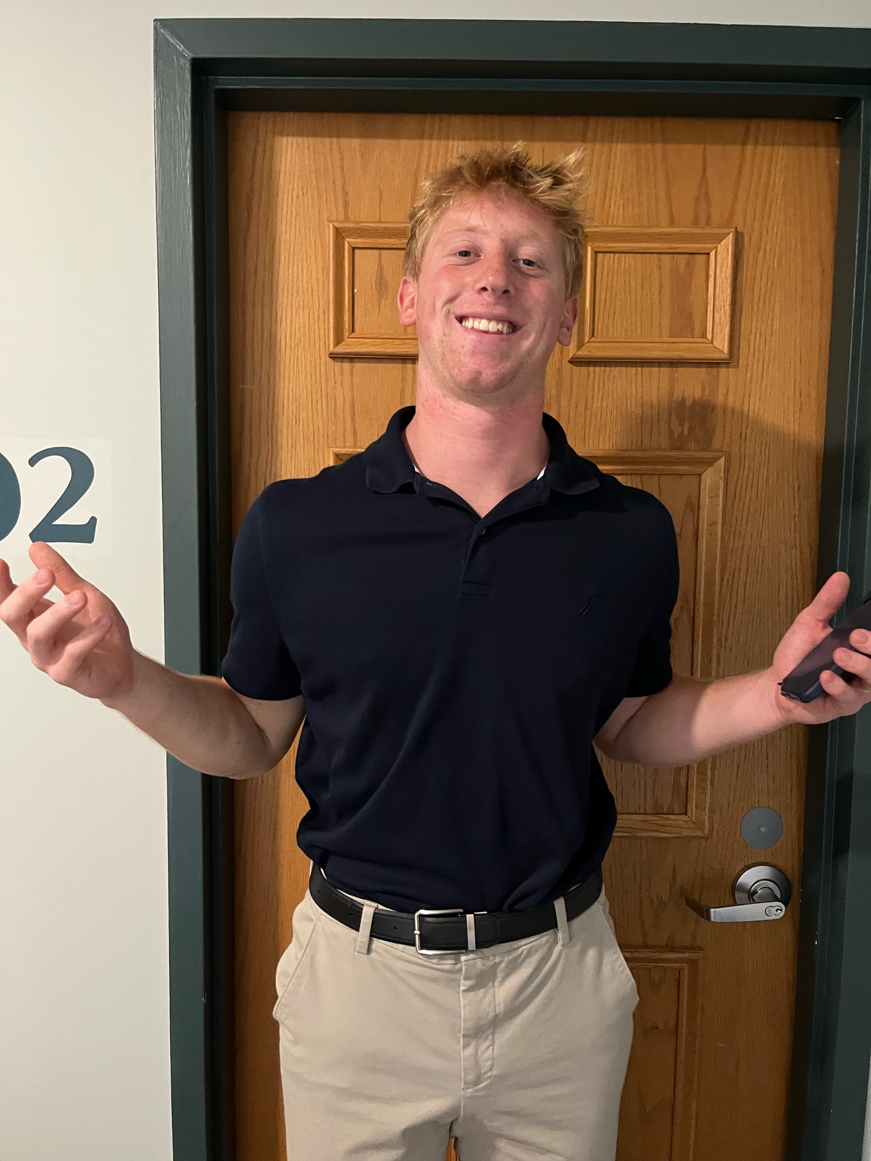Lukas Ordway before going to student teach
