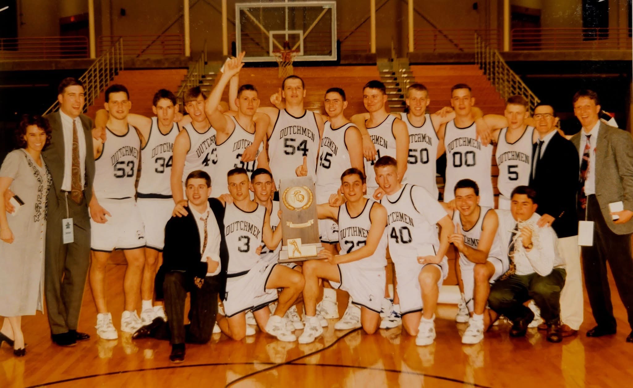 Keith Adams with basketball team